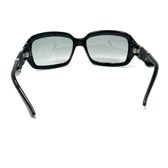 Fendi FS447 Black Sunglasses – 59mm Oversized with Braided Leather Temples